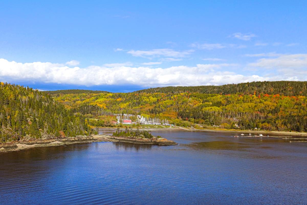 Aerial view of Lac Saint-Jean, Quebec, Canada